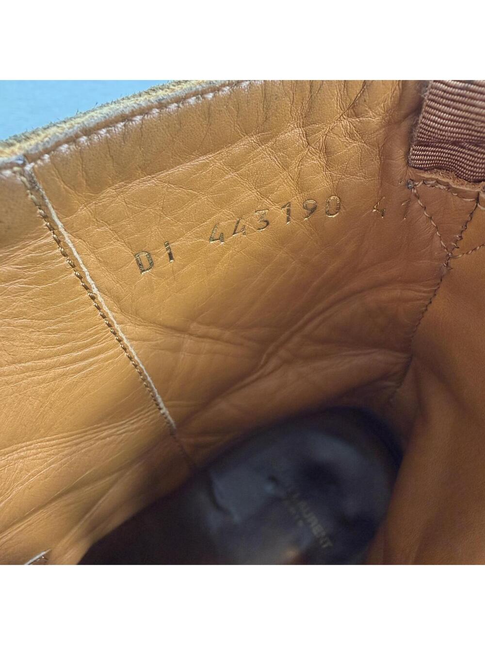 Saint Laurent Paris Wyatt Harness Suede Boots Brown Tan Italy Men's EU 41 US 8 - Picture 4 of 12